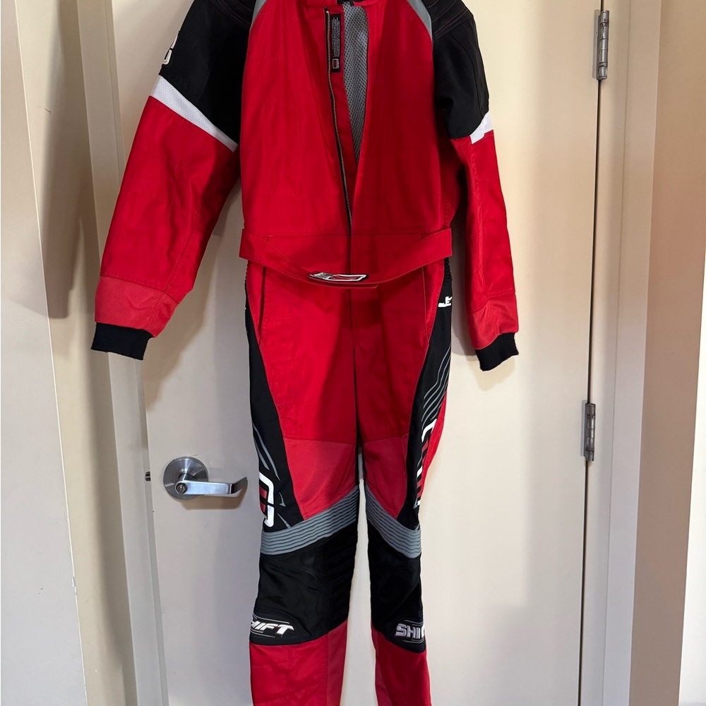 Red and Black Racing Suit
